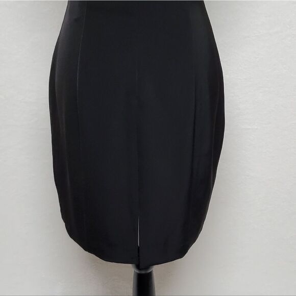 VINTAGE Express Black Beaded Crystal Racerback Sheath Cocktail Dress Statement - Picture 13 of 15